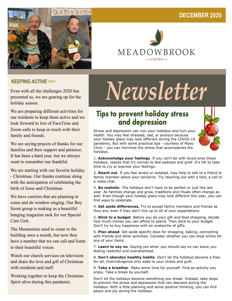 Click to open Newsletter in a new tab