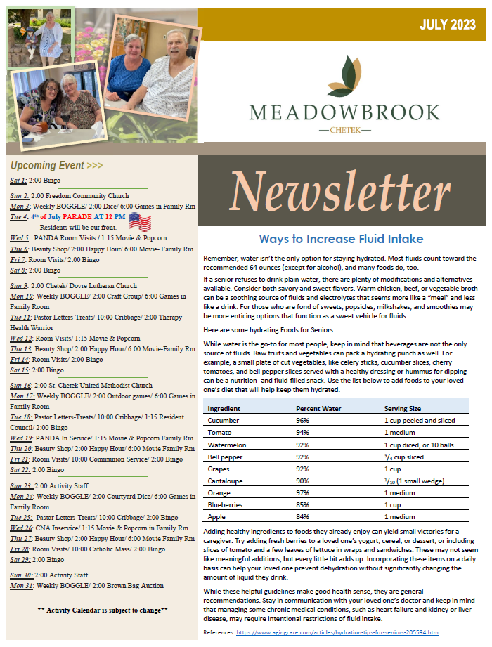 Click to open Newsletter in a new tab